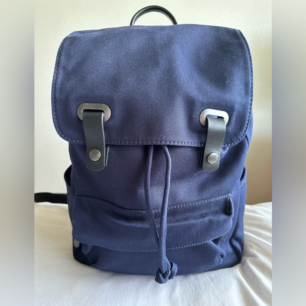 Everlane The Modern Snap Backpack (Navy Blue, Like New)